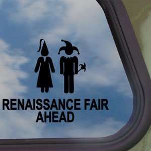  RENAISSANCE MIDDLE AGE FAIR Black Decal Window Sticker 