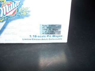 ACTION 1:16 RUSTY WALLACE MILLER LITE PIT WAGON MIB  