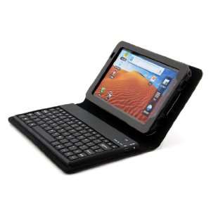 com Hktimes Wireless Bluetooth Keyboard with Faux Leather Case Stand 