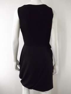 NWT $248 Womens black sleeveless gathered dress BCBG Maxazria Gretchen 