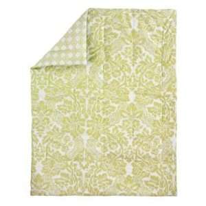 Crib Bedding: Baby Green Floral Crib Bedding, Cr Gr Flourish Blanket