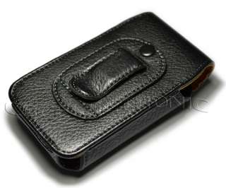 New Black belt clip on PU leather case holster for iphone 4G 4S  