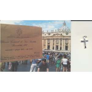  Cross Silver Blessed by Pope Benedict XVI 6/1/2011 3/4 by 
