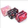 Hello Kitty Cosmetic Bag Double Zipper Pouch Dot Bow Red Sanrio  