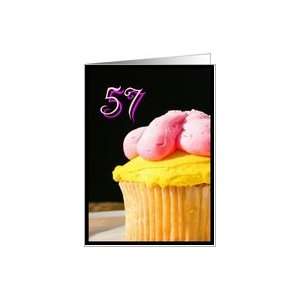  Happy 57th Birthday muffin Card Toys & Games