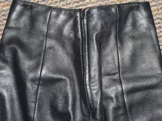 Rare 80s Michael Hoban North Beach High Waist Back Zipper Leather 