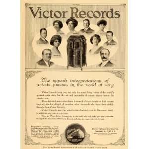  1916 Ad Victor Records Concert Opera Singers Nipper 