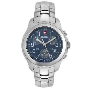  Mens Victorinox Officers Chronograph Stainless Steel 