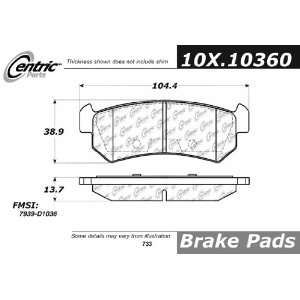  Centric Parts, 102.10360, CTek Brake Pads Automotive