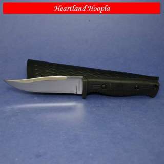 Small Hunter Knife With Black Rubberized Handle   SW630