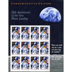  Moon Landing 25th Aniversary 12 x 29 Cent U.S. Postage 