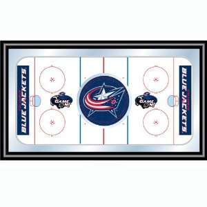 NHL Columbus Blue Jackets Framed Hockey Rink Mirror:  
