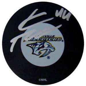   Nashville Predators Hockey Puck w/Case   Autographed NHL Pucks: Sports