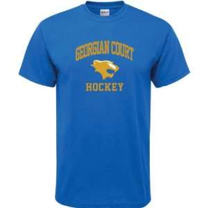   Georgian Court Lions Royal Blue Hockey Arch T Shirt: Sports & Outdoors