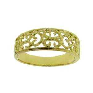   : Sterling Silver 925 Chic Filigree Gold Vermeil Plated Ring: Jewelry