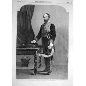  1865 Portrait Wodehouse Lord Lieutenant Ireland Print 