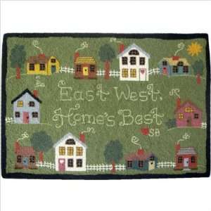    Home Sweet Home Green Novelty Rug Size 2 x 3
