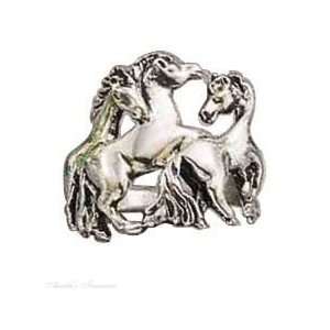  Sterling Silver Wild Horses Ring Size 7 Jewelry