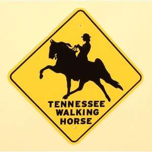  Tennesee Walking Horse female rider crossing sign Sports 