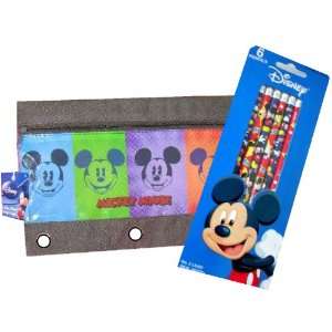  Mickey Mouse Pencil Case & Pencils