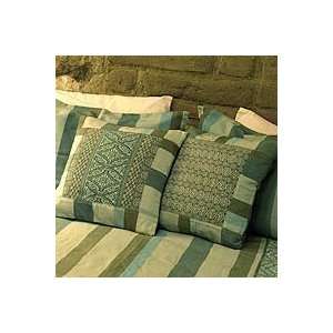   NOVICA Cotton cushion covers, Huipil Stories (pair)