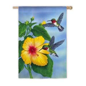  House Size Flag,Hummingbird Duo Patio, Lawn & Garden