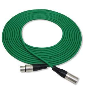   Green Microphone Cables   25 Balanced Mike Snake Cord   GREEN