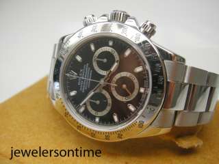 Rolex Stainless Steel Daytona Black 116520 with papers  