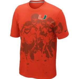 Miami Hurricanes Orange Nike 2012 Gridiron Football Team Issue T Shirt 