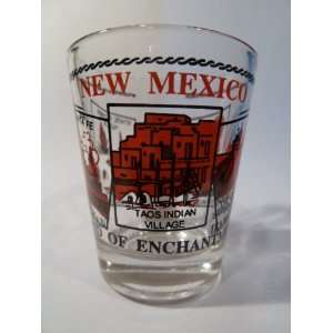  New Mexico Scenery Red Shot Glass