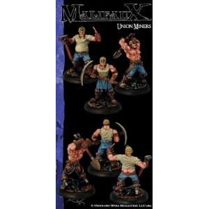  Malifaux   Arcanists Union Miner (3) Toys & Games