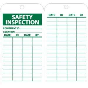 Accident Prevention Tags, Safety Inspection, 6X3, Grommet, Unrip Vinyl 