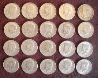 Roll (20) mixed 1964 Kennedy Half Dollars AU 90% Silver ~ nice coins 