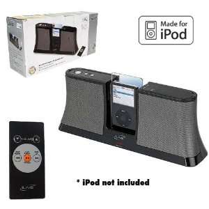  iLive iPod Speakers with Remote Control   Black: MP3 