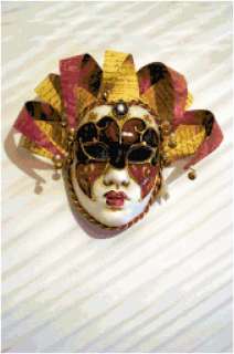 Venetian Carnival Mask Mardi Gras Cross Stitch Pattern  