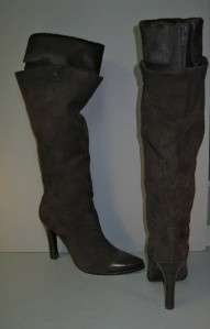 AUTHENTIC MANOLO BLAHNIK NEW 40 BROWN SUEDE KNEE BOOTS NEW 40  