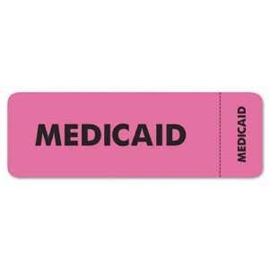  Medicaid Insurance Labels, 3x1, Pink   3 x 1, Fluorescent 