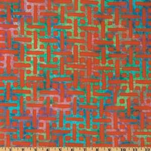   Indian Batik Dreamcatcher Orange Fabric By The Yard: Arts, Crafts