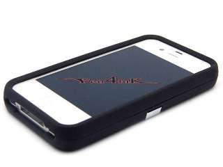   HARD CASE COVER WITH CHROME STAND RUBBERIZED IPHONE 4 4S 4G S  