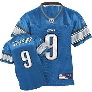Matt Stafford #9 Blue Detroit Lions Reebok NFL Premier All Stitched 