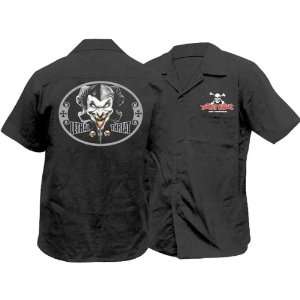 Lethal Threat Designs Jester Mens Work Fashion Shirt   Black / 2X 