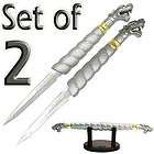 SETS (4 Knives): Double Dragon Daggers, Display Stand