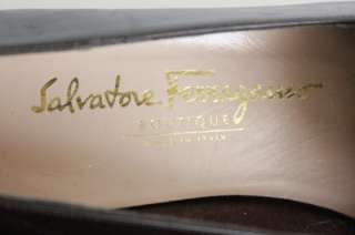 Salvatore Ferragamo Brown Suede Logo Loafers, Size 8 AAA  