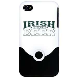 iPhone 4 or 4S Slider Case White Drinking Humor Irish You Were Beer St 