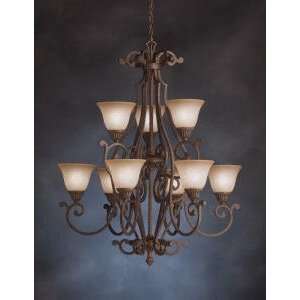 By Kichler Larissa Collection Tannery Bronze w/ Gold Accent Finish 