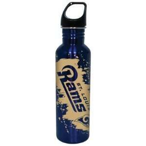  St Louis Rams 26 Oz Stainless Steel Water Bottle: Home 