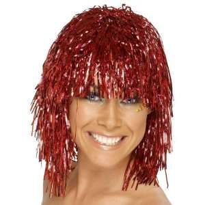  Womens Red Tinsel Wig: Toys & Games