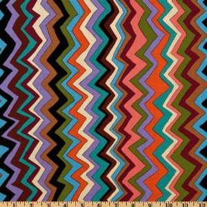  44 Wide Los Sanctos Zig Zag Stripe Lavender Fabric By 