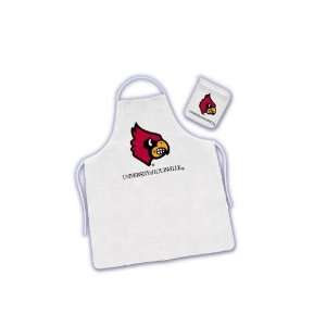  Louisville Cardinals Kitchen/Tailgate Apron & Mitt Sports 