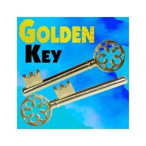  Golden Key Brass Close Up Magic Instant Trick Illusions 